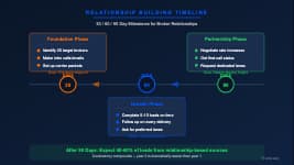 Relationship building timeline showing how long it takes to develop direct shipper and freight agent connections